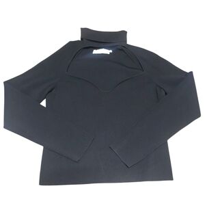 ASTR The LABEL Black Turtleneck Cutout Sweater